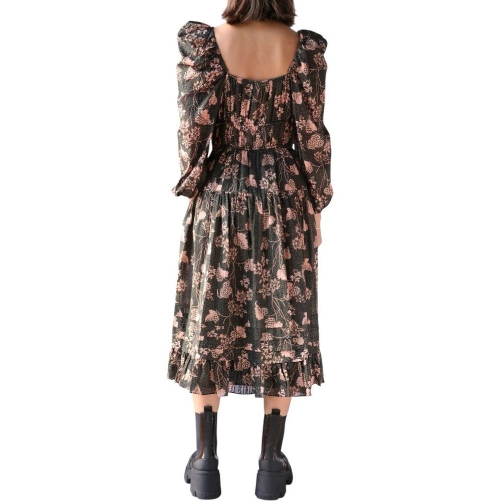 New Ulla Johnson Isla Floral Print Puff Sleeve Lined Midi Dress $495 - Picture 4 of 8